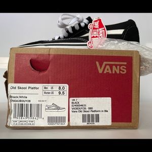 Vans Old Skool Platform Black/White M 8/W 9.5